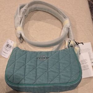 Coach Teal Quilted Teri